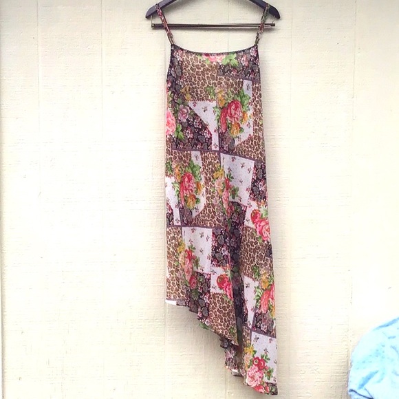 Natori Other - Natori nightgown asymmetrical leopard floral print